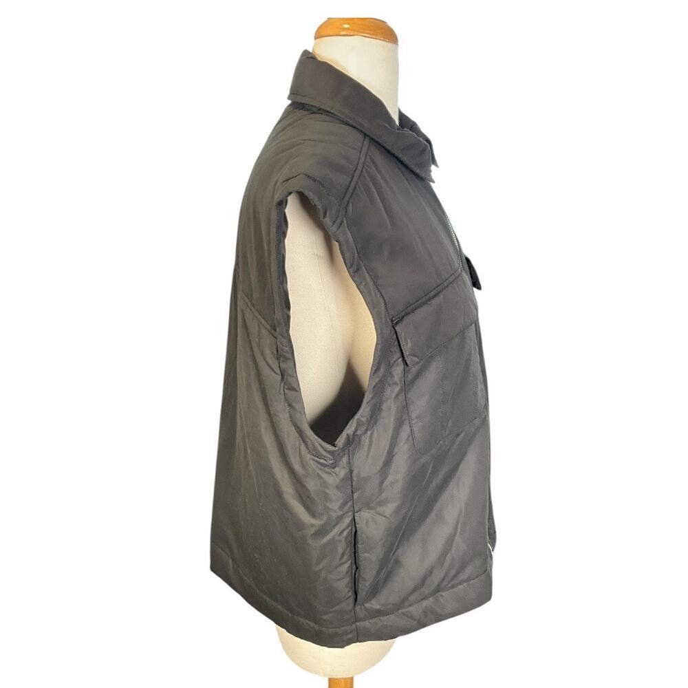 Calia by Carrie Underwood Black Puffer Vest SZ Medium Zip Front Utility Pockets - Picture 5 of 12